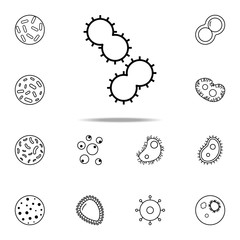 germs icon. Bacteria icons universal set for web and mobile