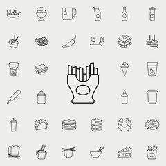 French fries icon. Fast food icons universal set for web and mobile