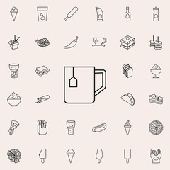 mug with disposable tea bag icon. Fast food icons universal set for web and mobile