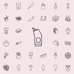 ketchup pot icon. Fast food icons universal set for web and mobile