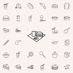 Fototapeta premium picnic icon. Fast food icons universal set for web and mobile