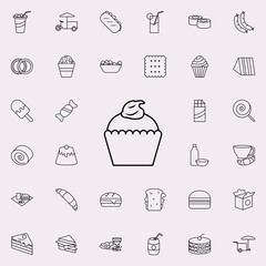 cup cake icon. Fast food icons universal set for web and mobile