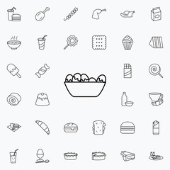 boiled eggs in plate icon. Fast food icons universal set for web and mobile