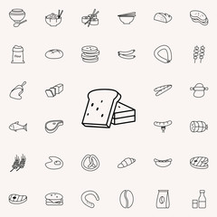 sliced ??bread icon. Food icons universal set for web and mobile