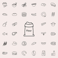 flour in a bag icon. Food icons universal set for web and mobile
