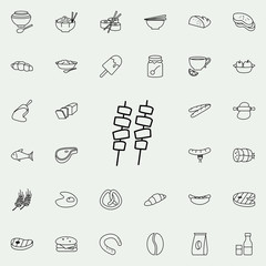 meat on skewers icon. Food icons universal set for web and mobile