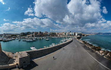 Héraklion (Crète – Grèce) – Vue aérienne du port