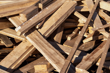 Untreated Wood Boards waste leftovers