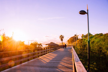 Promenade “Senda Litoral”. Beach and promenade of Marbella. Picture taken – 27 January 2019. © Ekaterina