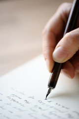 Writing letter to a friend.