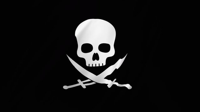 Pirate Flag of Calico Jack Rackham computer animation 2 in 1