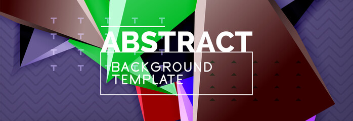 Naklejka premium 3d triangular vector minimal abstract background design