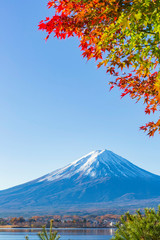 紅葉と富士山