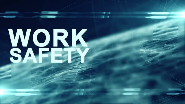 Work safety title health and safety (WHS (HSE) (OSH) welfare in the workplace