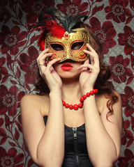 young woman wearing mask