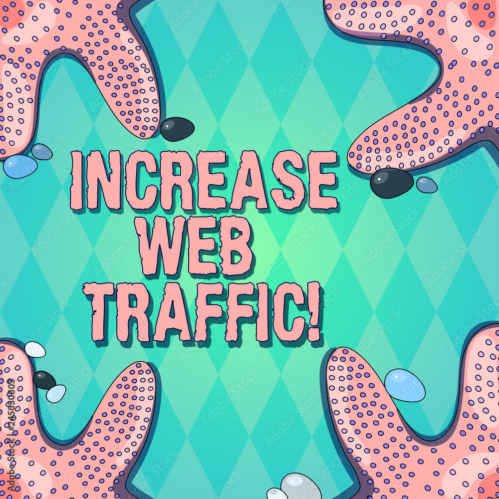 Poster text sign showing increase web traffic. conceptual photo boost the amount of data transmitted by sit