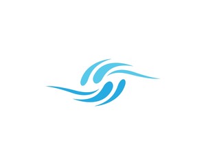Water wave logo illustration