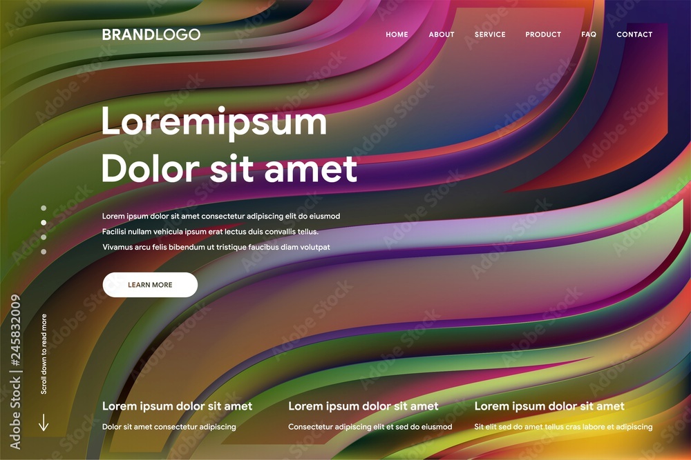 Fototapete vector illustration of abstract background template with colourful design and gradient style for web