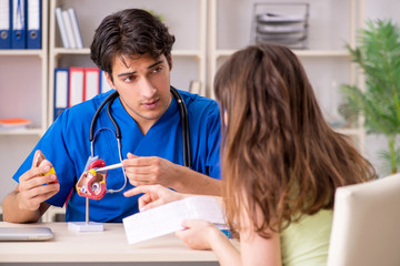 Young patient visiting doctor cardiologist 