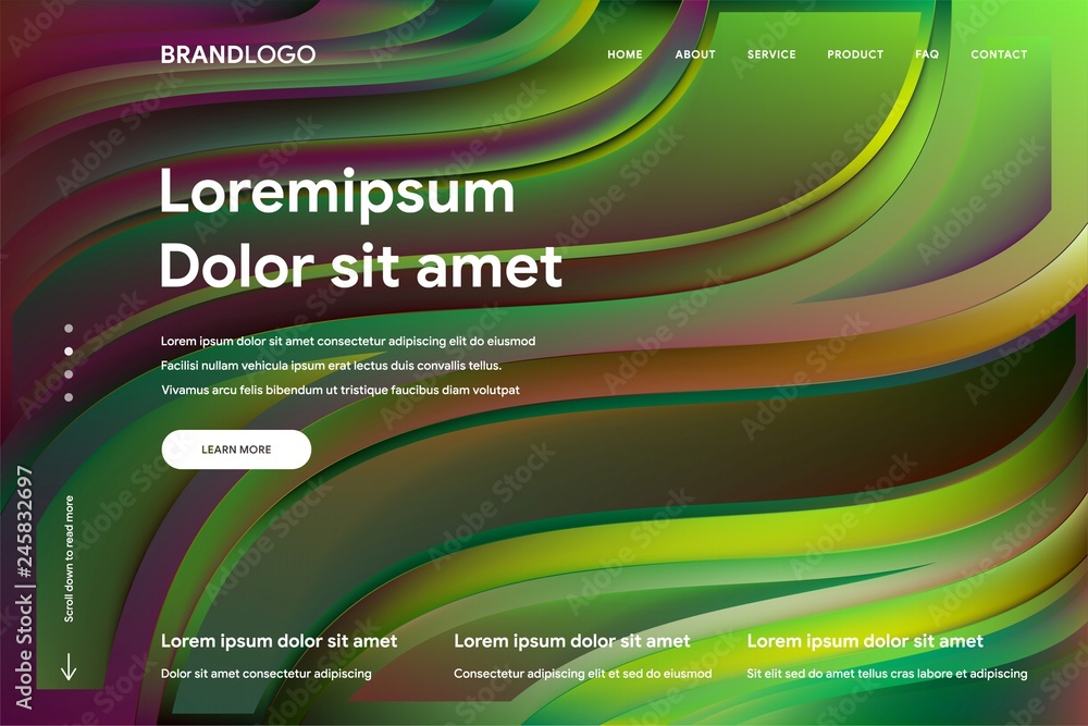Fototapete vector illustration of abstract background template with colourful design and gradient style for web