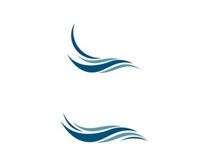 Water wave logo illustration