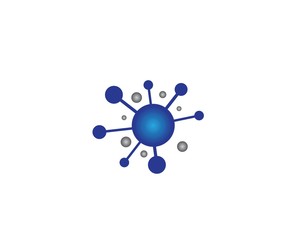 Molecule logo template vector icon