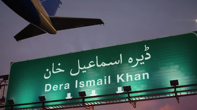 Airplane Take off Dera Ismail Khan during a wonderful sunrise