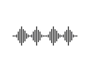 Sound wave logo template vector icon