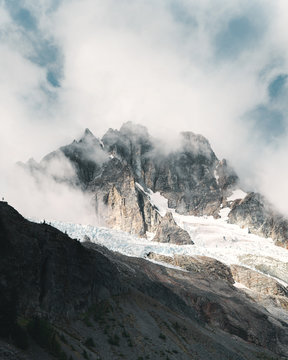 Clouds over Redoubt Peak.