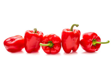 Red paprika on a white background. isolate