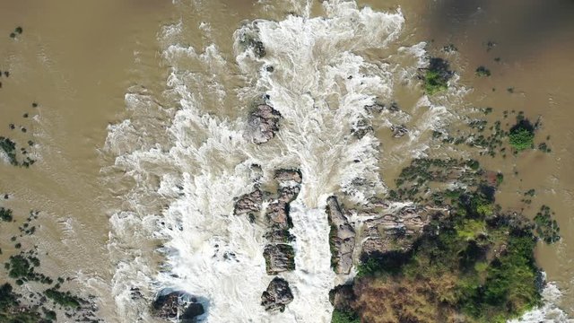 top view Khone Phapheng waterFall