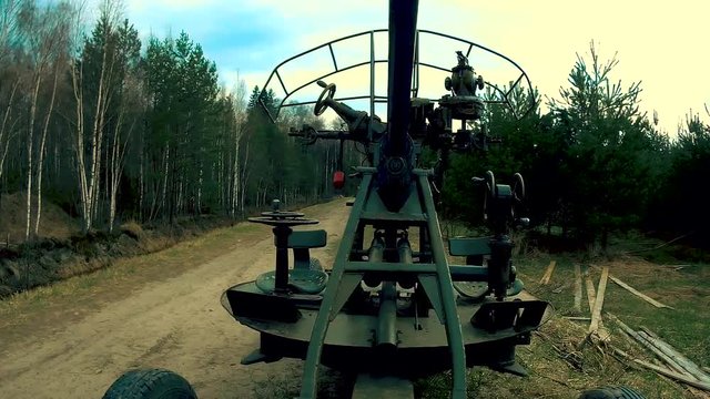 Anti-aircraft gun of artillery troops