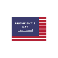 18th President's day 2 colored icon. Simple blue and red element illustration. 18th President's day concept symbol design from USA election set