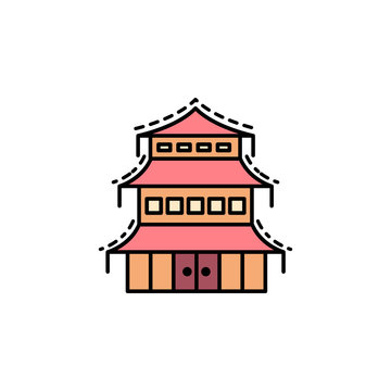 Chinese, Asia, monument, building icon. Element of history color icon for mobile concept and web apps. Color Chinese, Asia, monument, building icon can be used for web and mobile