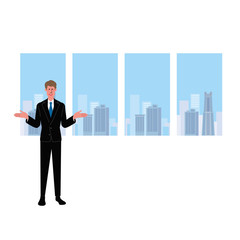  オフィス　ビジネス　コンセプト　イラスト　都会