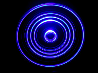 Concept of speed - Trail of fire and smoke - Vinyl record. Burning vinyl disk. Turntable vinyl record player. Retro audio equipment for disc jockey. Sound technology