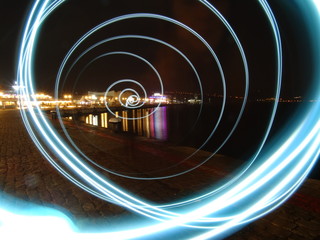 Spiral Night Lightpainting Photography