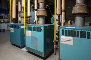 Boilers in a basement