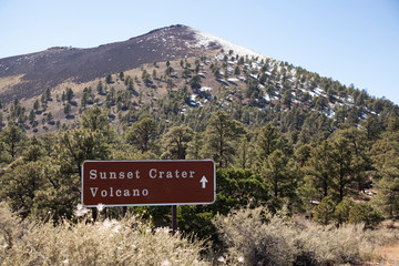 Sunset Crater is a cinder cone located north of Flagstaff in U.S. State of Arizona. The crater is within the Sunset Crater Volcano National Monument.  © nickjene