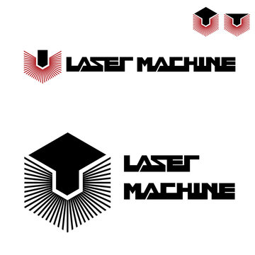   Iliumustration consisting of  CNC machine images in the form of a symbol or logo. Laser cutting, engraving.