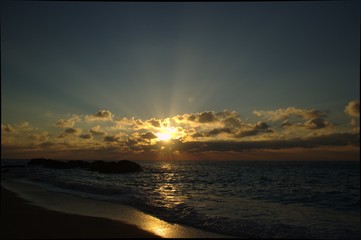 sunset over the sea 3