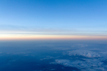 Fototapeta na wymiar The Horizon from a Plane
