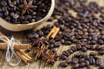 Coffee beans background