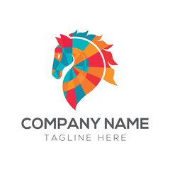 HORSE HEAD COLOR FULL LOGO