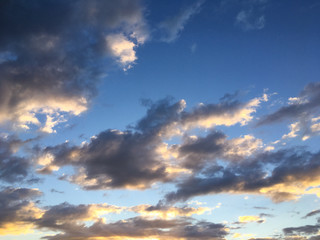 blue sky with clouds