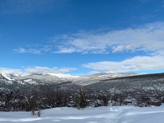 Durango Colorado Winter Mountain Skyline Snow