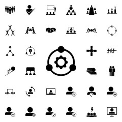 joint idea engine icon. Teamwork icons universal set for web and mobile