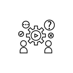 prosses, system icon. Element of social problem and refugees icon. Thin line icon for website design and development, app development. Premium icon
