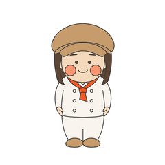 女性キャラクターパン屋