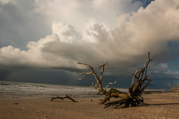 stormy beach clouds